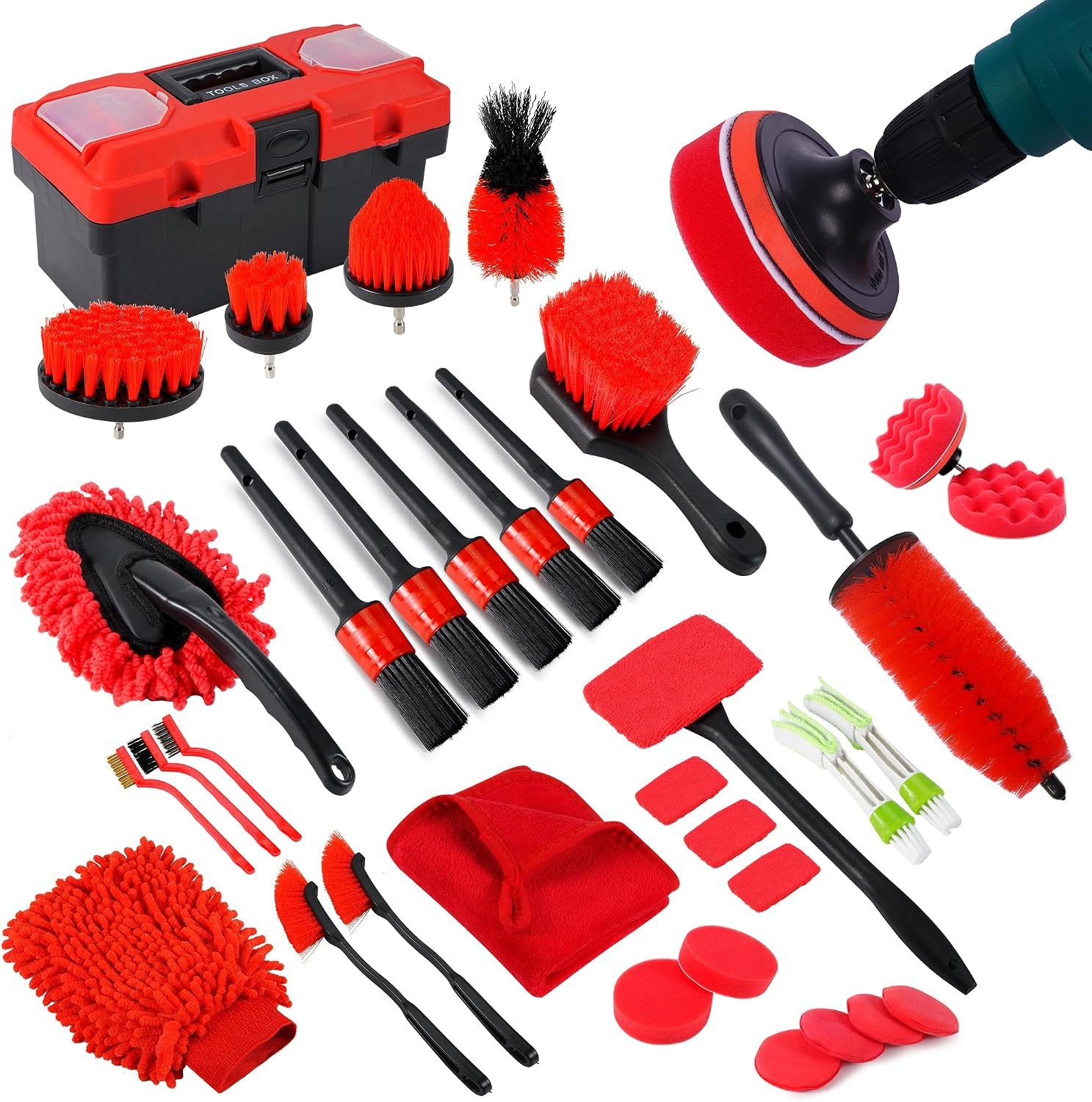 35Pcs Car Detailing Kit Complete Car Tools