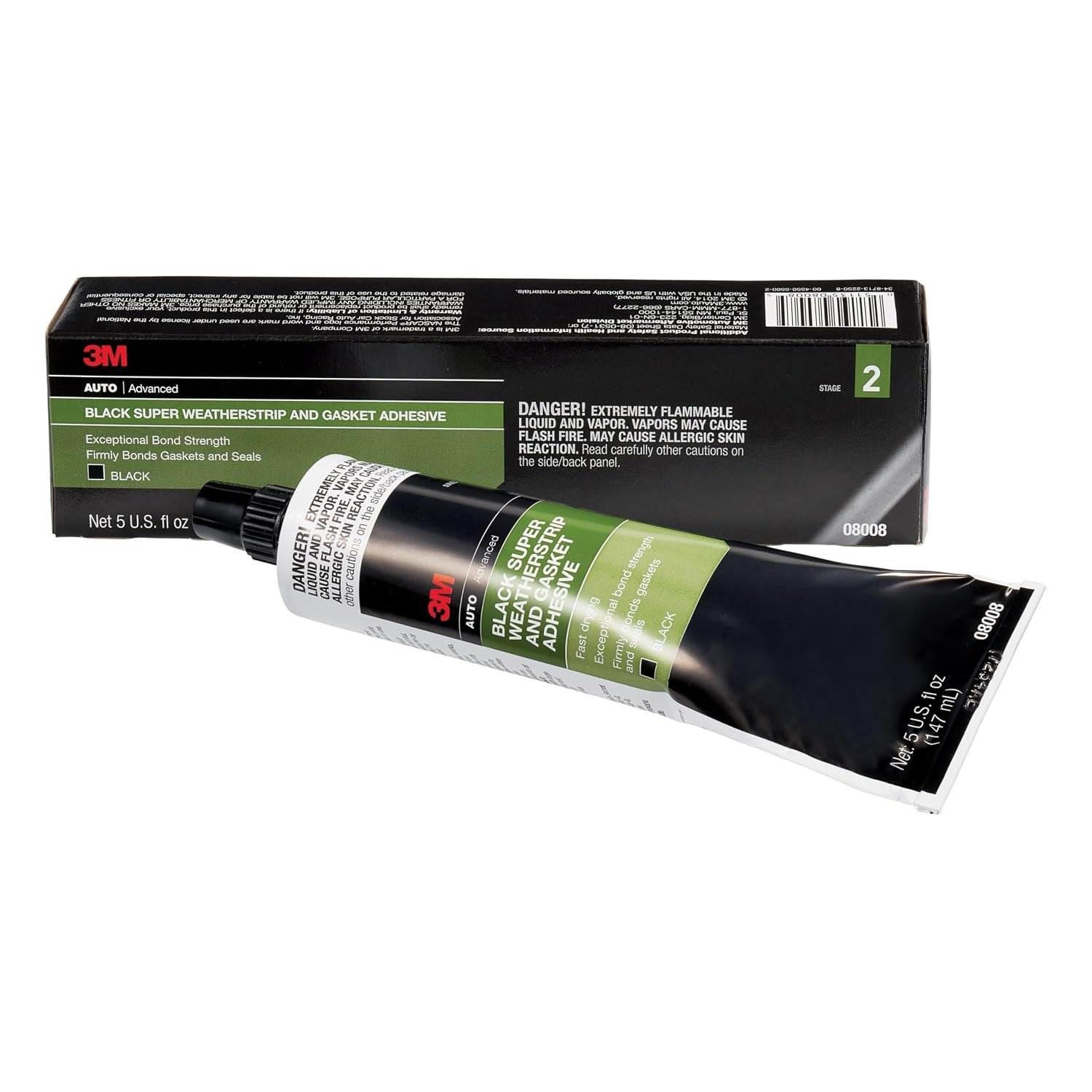 3M Black Super Weatherstrip and Gasket Adhesive 08008