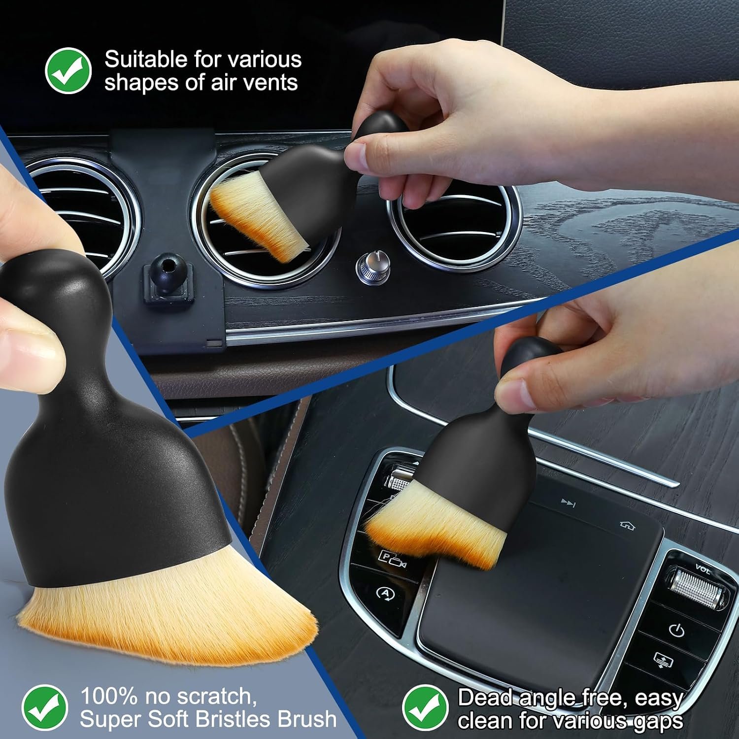 Car Interior Duster Detail Brushes, Soft Bristles Brush 1