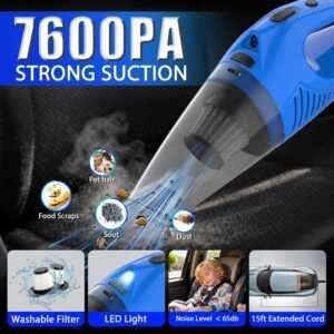 THINKWORK Car Cleaning Kit with Vacuum,Deep Cleaning for Interior Detailing