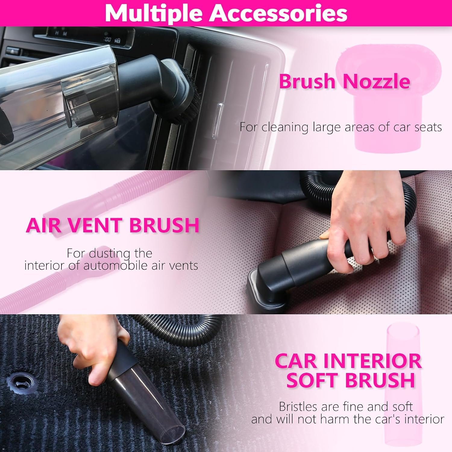 ThinkLearn Car Cleaning Kit with High Power Car Vacuum – Complete Car Detailing Kit