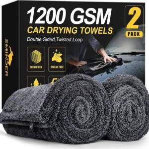 2-Pack 1200 GSM Car Drying Towels – Ultra Plush Microfiber Towels for Cars