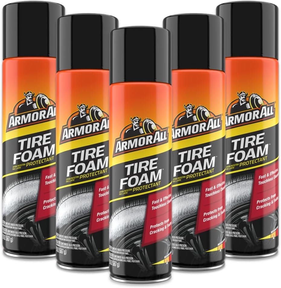 Armor All Tire Foam – Tire Cleaner Spray for Cars, Trucks & Motorcycles