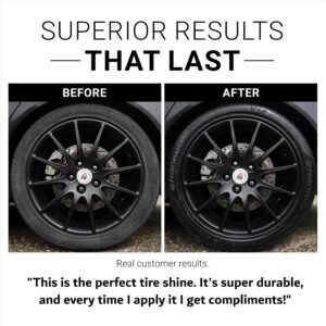 CAR GUYS Tire Shine Spray – Deep Black Tire Shine for Long-Lasting Gloss