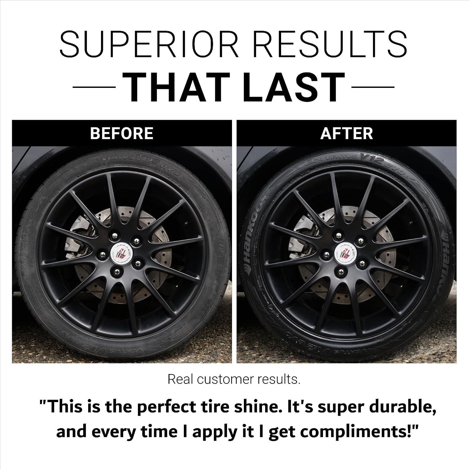 CAR GUYS Tire Shine Spray – Deep Black Tire Shine for Long-Lasting Gloss