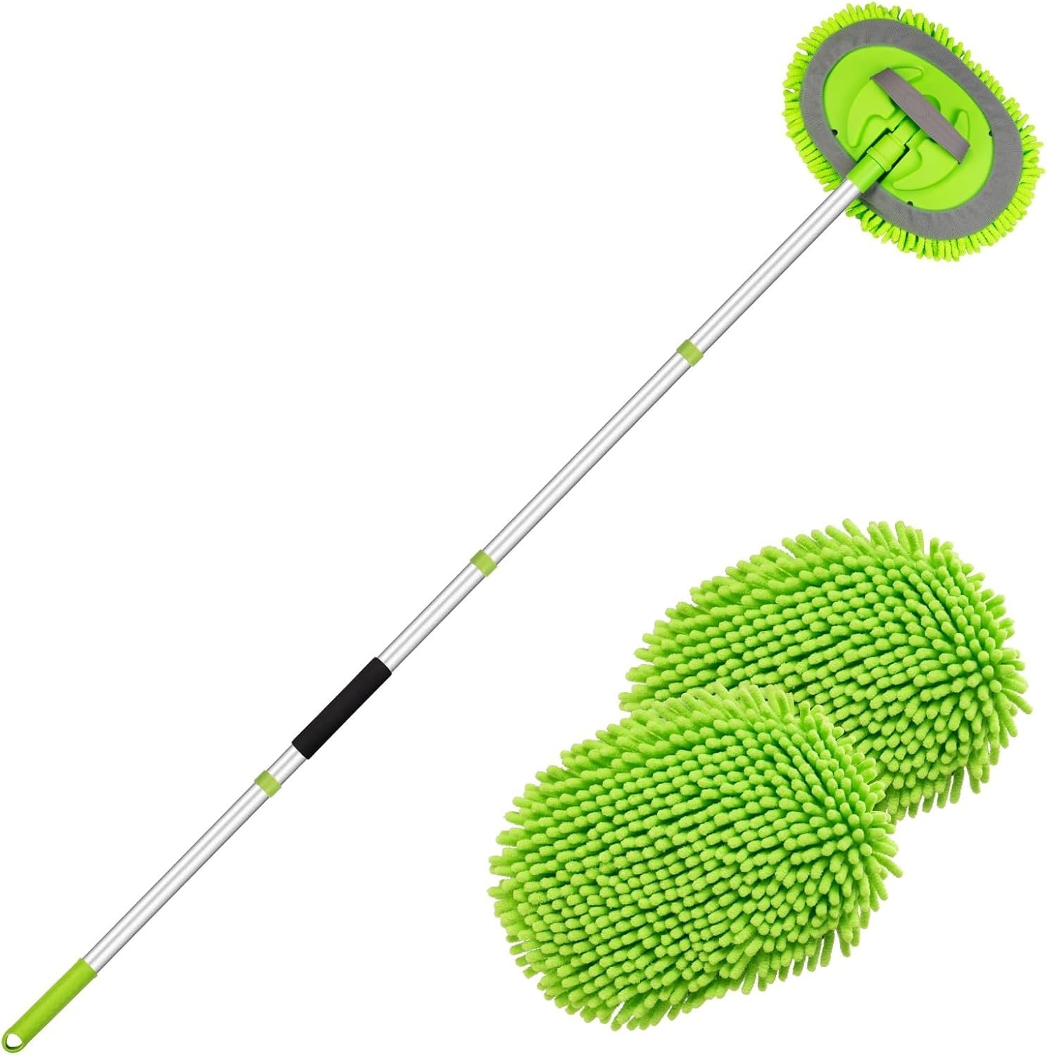 Car Wash Brush Kit Long Handle Car Cleaning Brush with Scratch-Free Refill Head