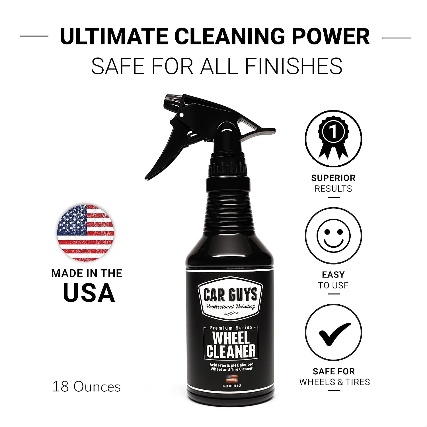 CarGuys Wheel Cleaner – Effective Rim & Tire Cleaner for Brake Dust Removal