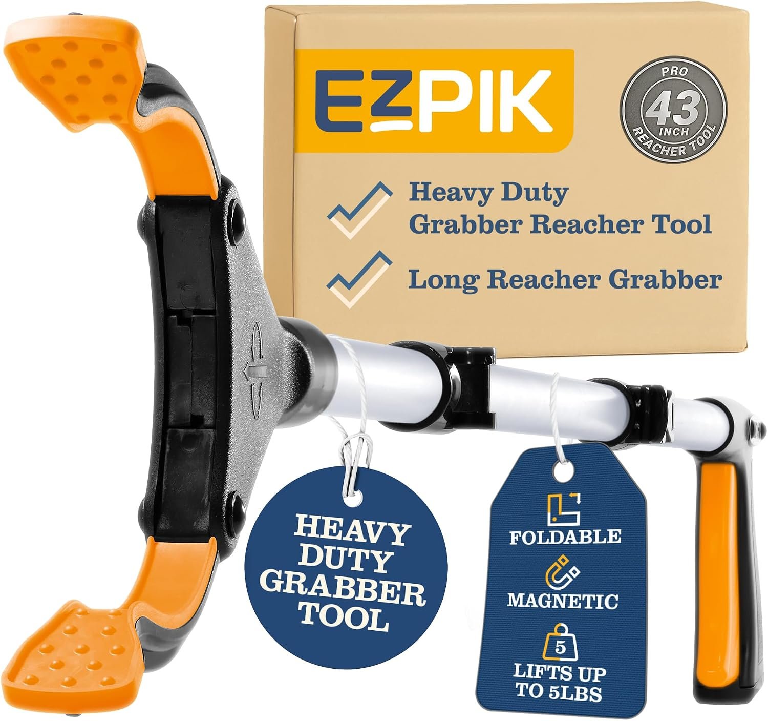 EZPIK Pro Foldable Grabber Reacher Tool Long Reach Pickup Tool for Seniors