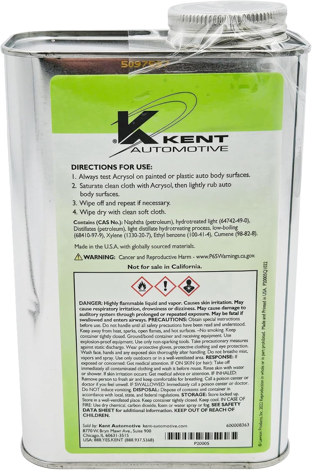 INSTALLBAY P20005 Kent Spray Products ACRYSOL 1 QT