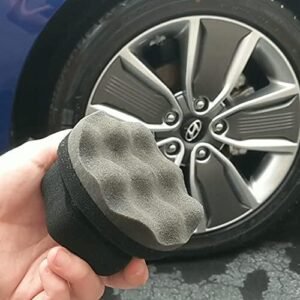 IPELY 2 Pack Large Tire Shine Applicator Pad, Durable