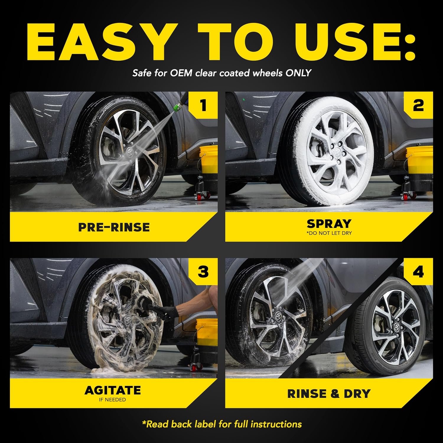 Meguiar’s Hot Rims Foaming Wheel & Tire Cleaner – 20 oz Wheel Cleaner