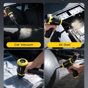 Mr.ego Car Vacuum Portable Cordless, 22KPa Mini Vacuum with Brushless Motor